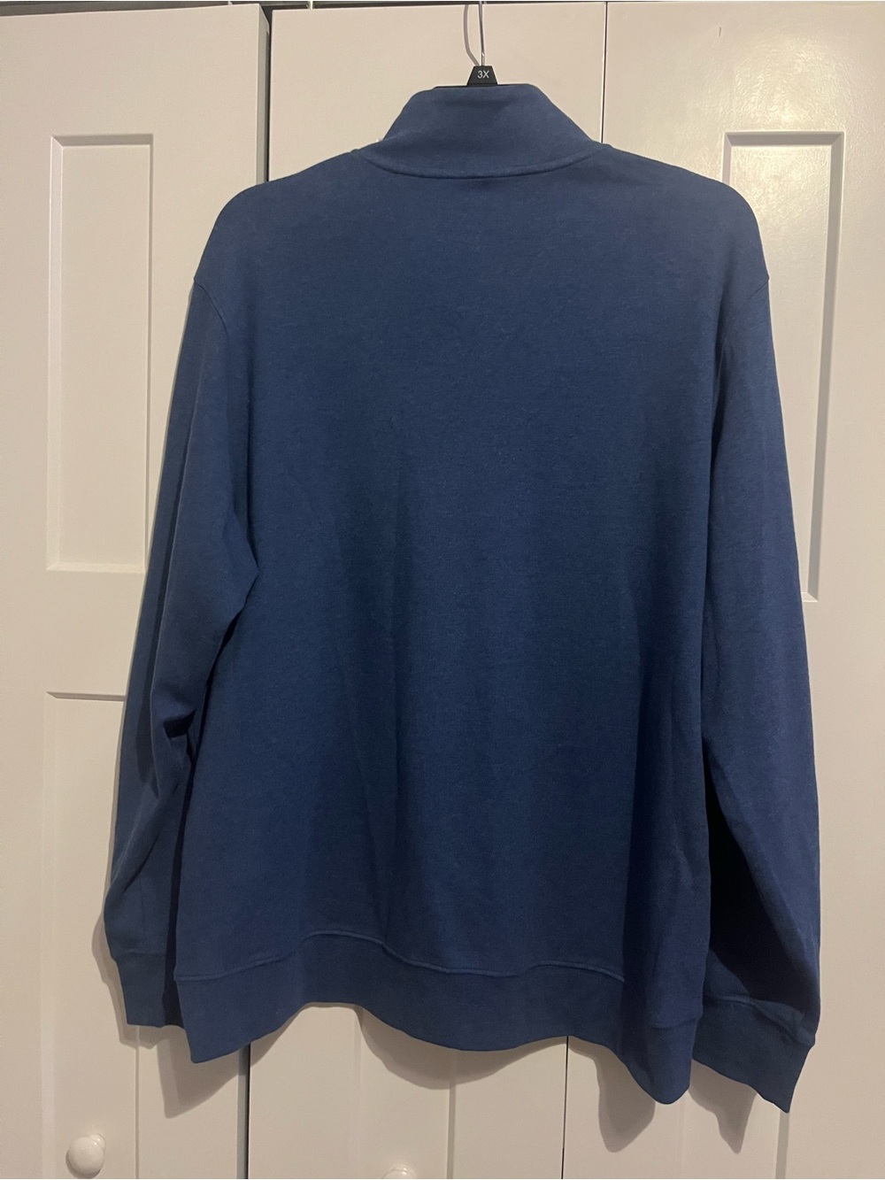 Vineyard Vines Navy Quarter-Zip with Red Contrast Collar - Picture 5 of 5